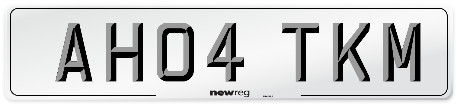 AH04 TKM Number Plate from New Reg